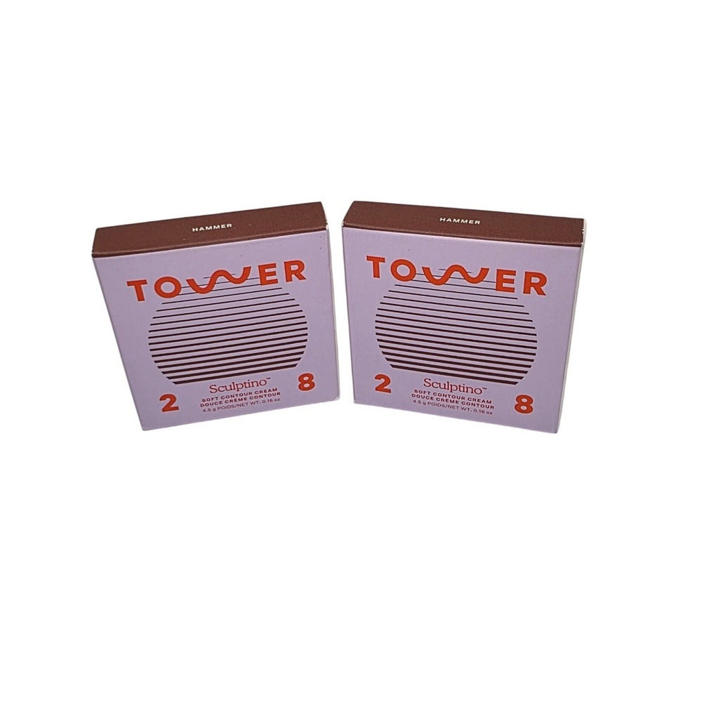 Tower 28 Sculptino Cream Contour Hammer Medium Tan Neutral 0.16oz NIB Lot of 2